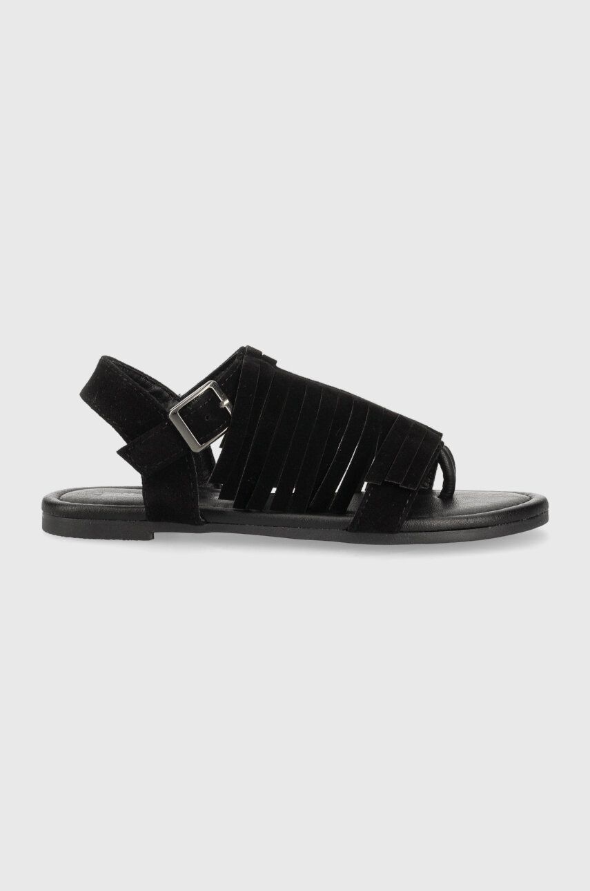 Levně Dětské sandály Sisley černá barva