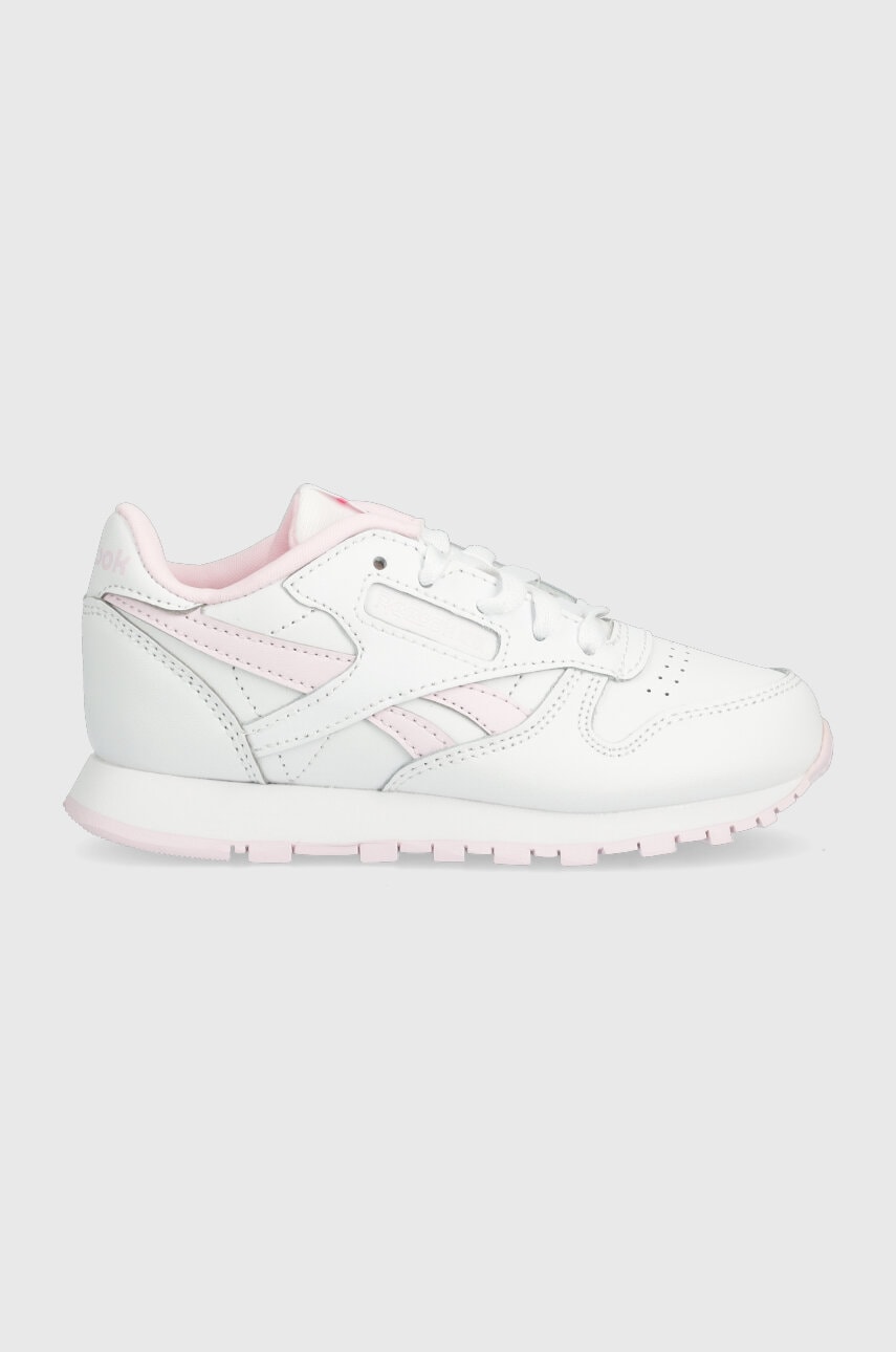 Levně Dětské kožené sneakers boty Reebok Classic CLASSIC LEATHER bílá barva