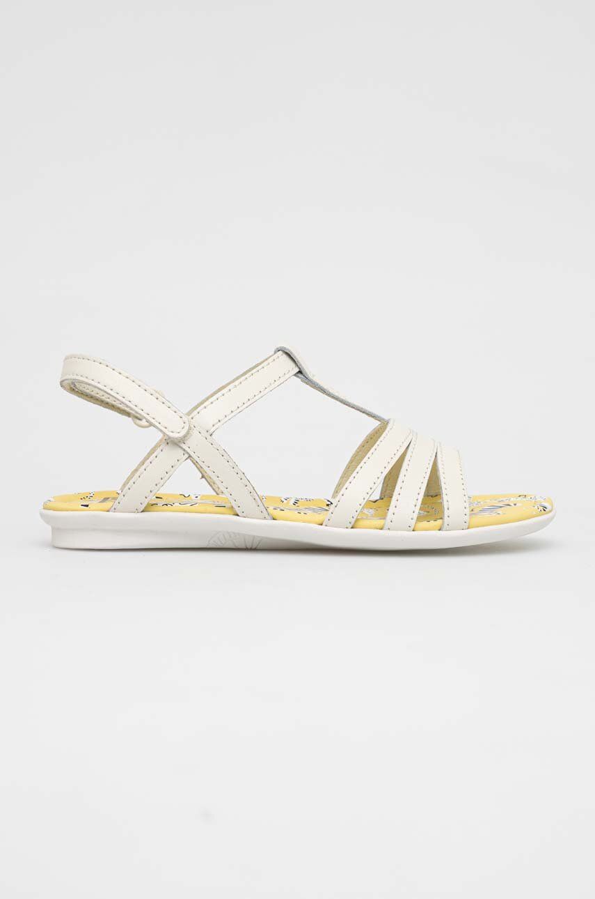 Dětské kožené sandály Camper Twins béžová barva - béžová -  Svršek: Přírodní kůže Vnitřek:
