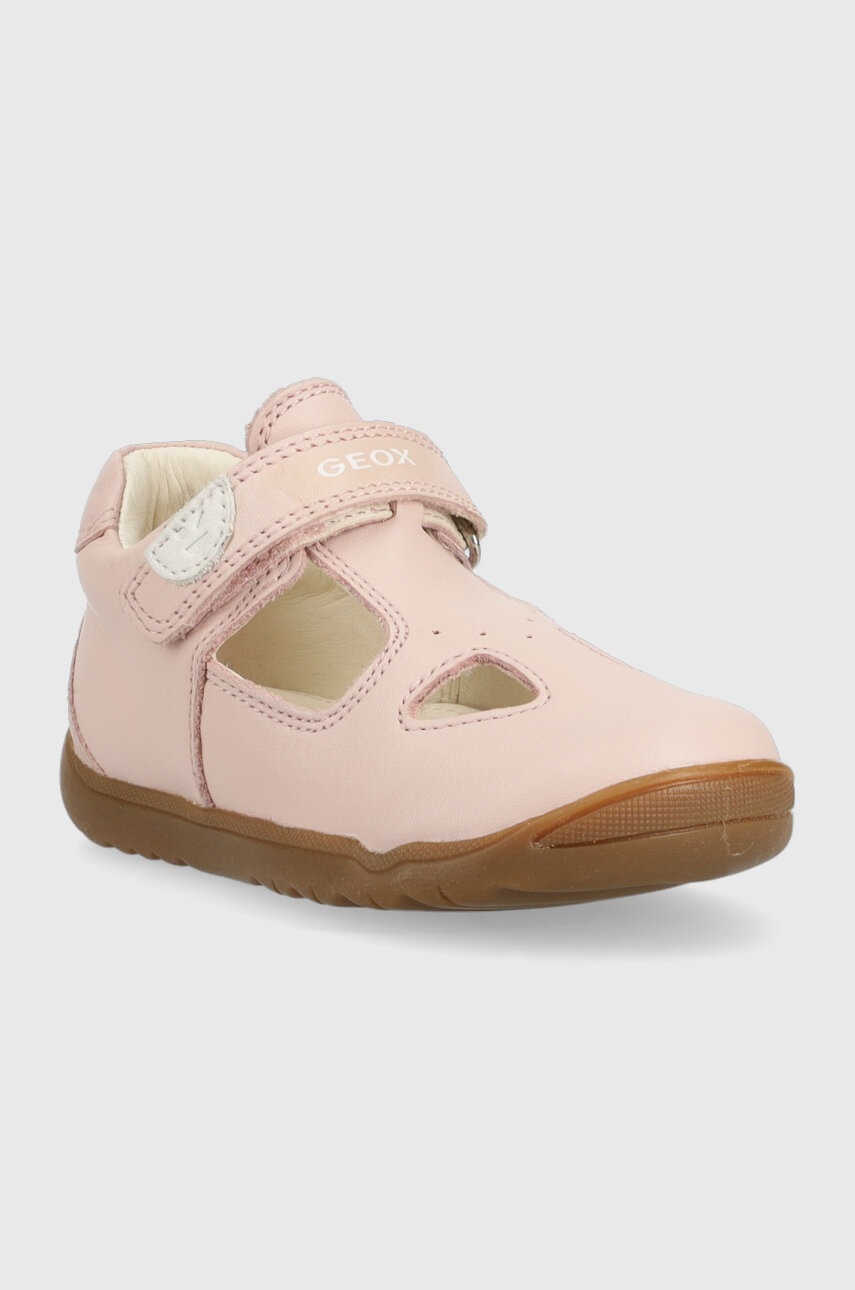 Детские кожаные полуботинки Geox цвет розовый Детские кожаные полуботинки Geox цвет розовый