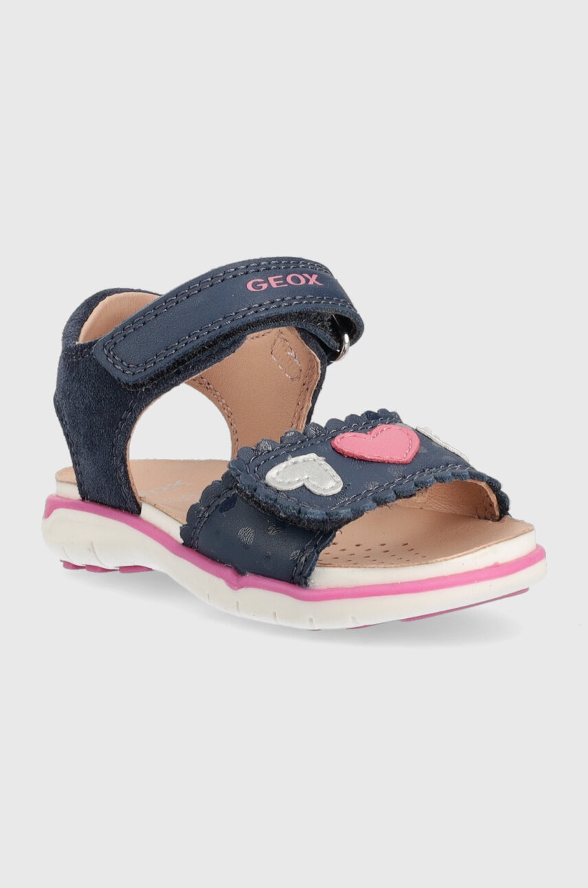 Детские кожаные сандалии Geox цвет синий