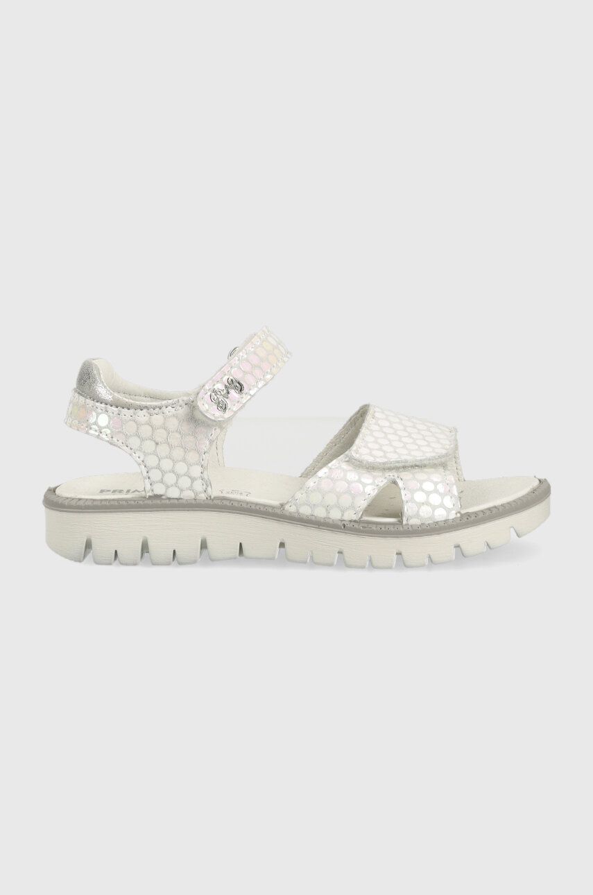 E-shop Dětské kožené sandály Primigi šedá barva