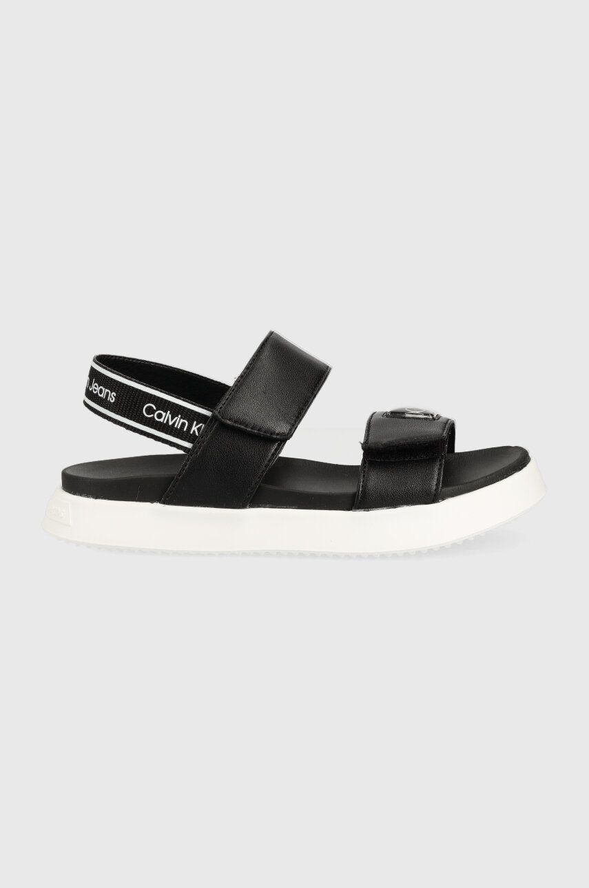 E-shop Dětské sandály Calvin Klein Jeans černá barva