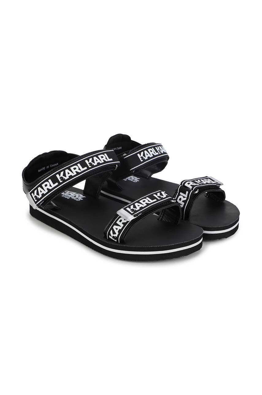 Levně Dětské sandály Karl Lagerfeld černá barva