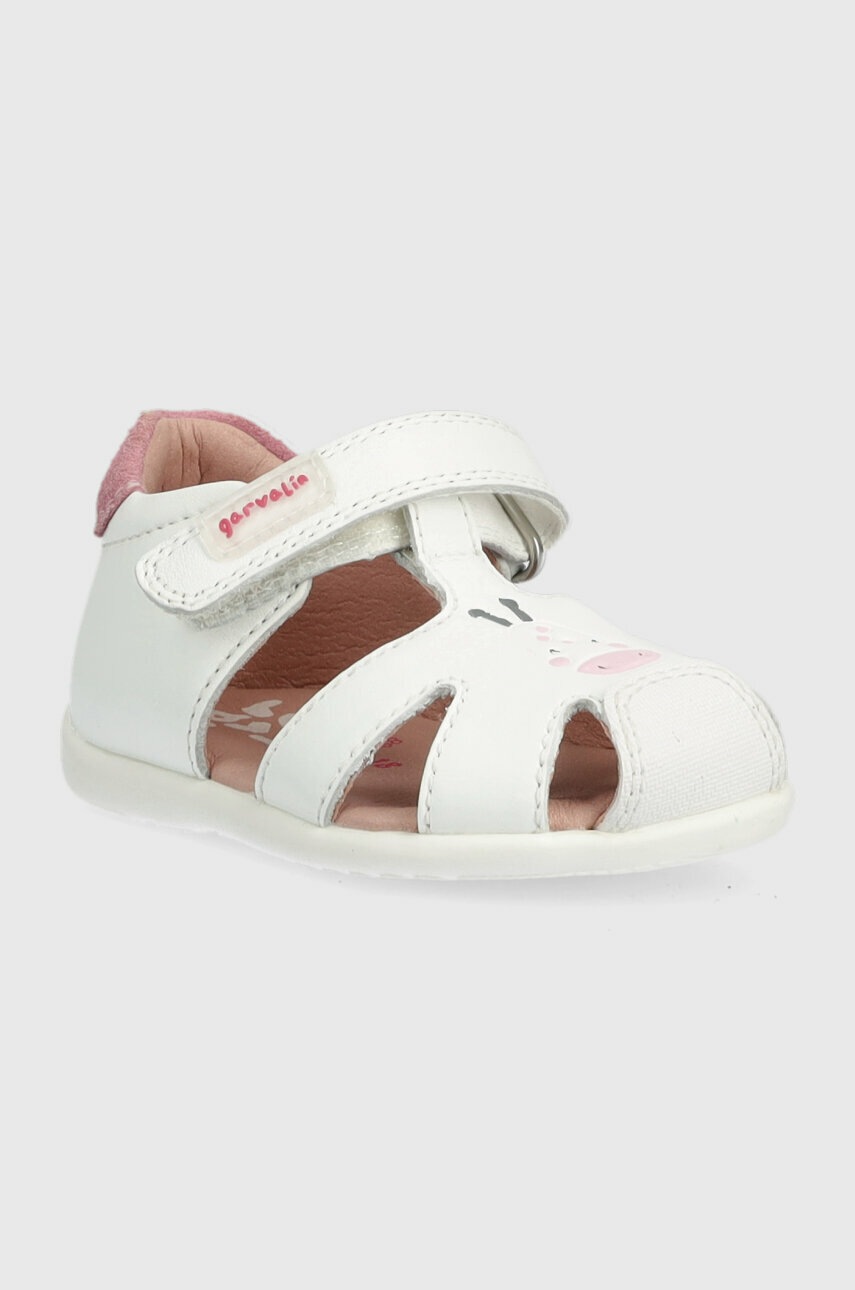 Детские кожаные сандалии Garvalin цвет белый