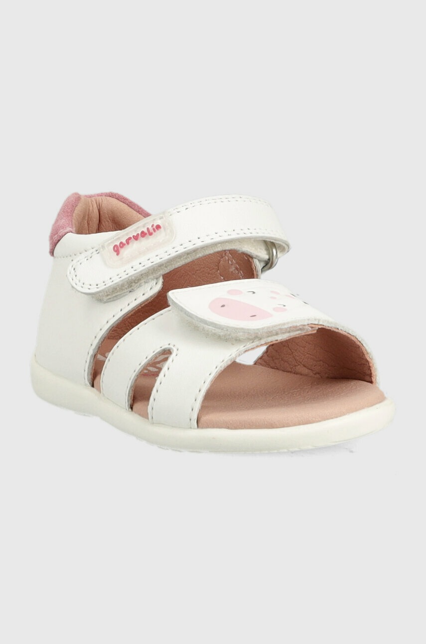 Детские кожаные сандалии Garvalin цвет белый