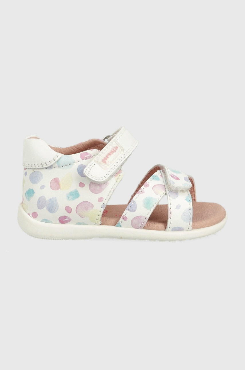 Детские кожаные сандалии Garvalin цвет белый Детские кожаные сандалии Garvalin цвет белый