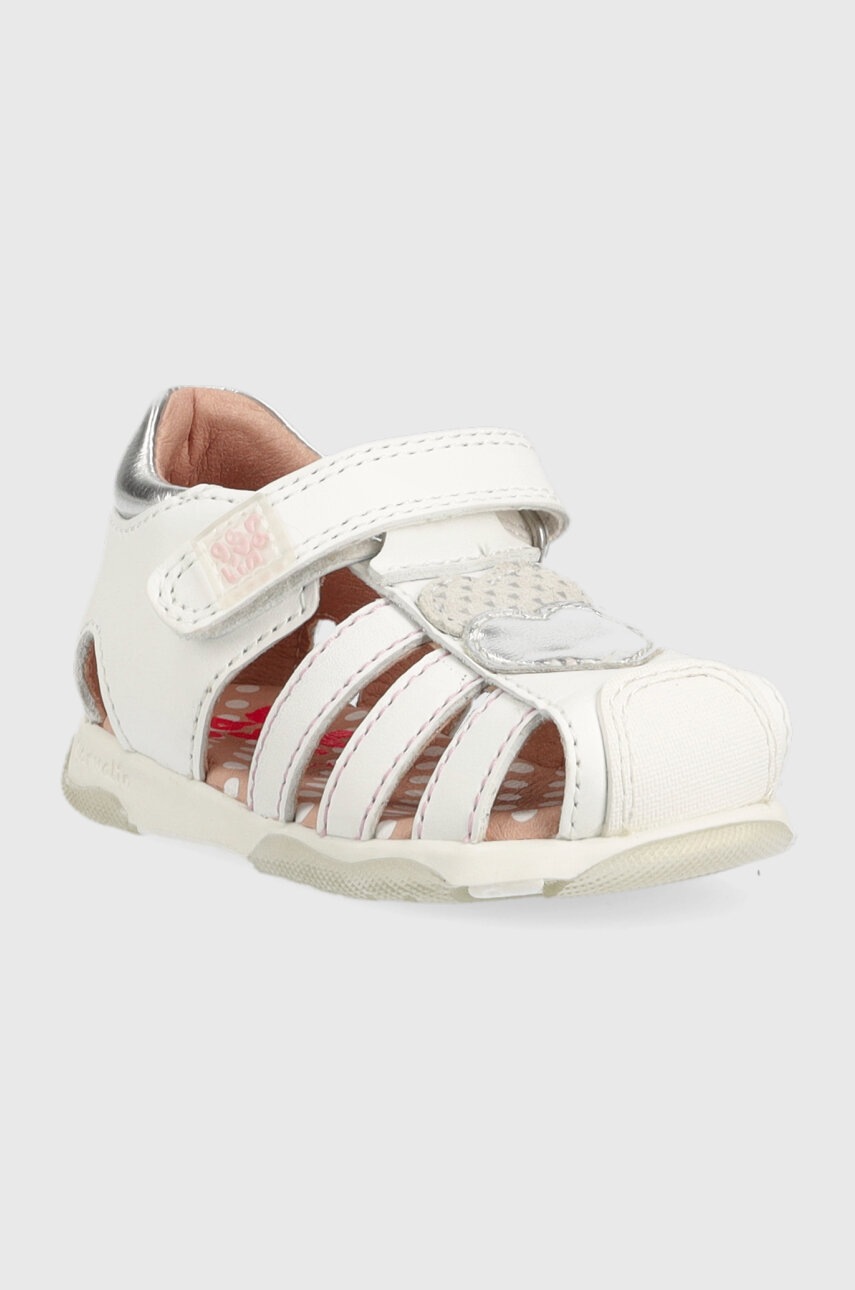 Детские кожаные сандалии Garvalin цвет белый