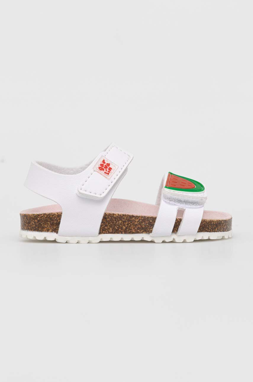 Garvalin sandale copii culoarea alb - Shoppu.ro