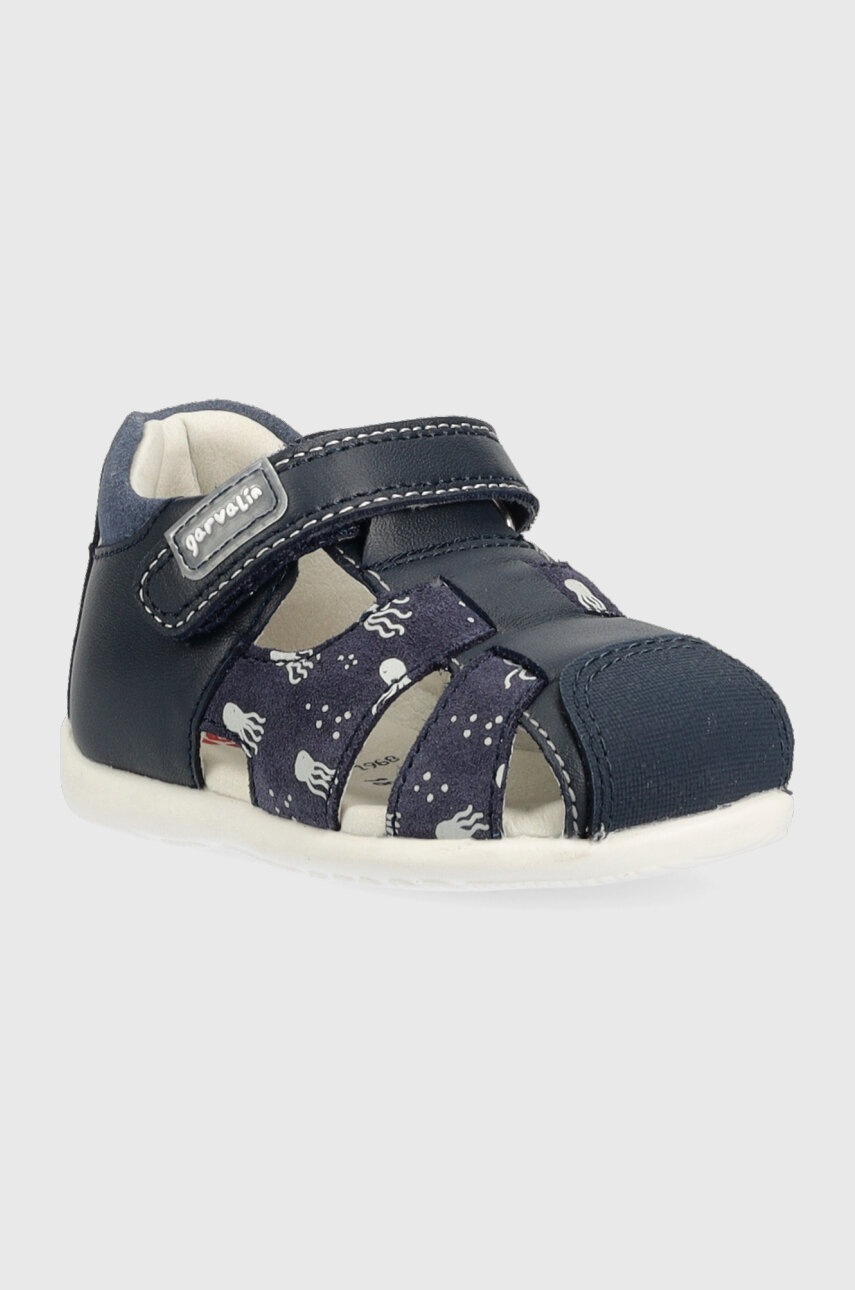 Детские кожаные сандалии Garvalin цвет синий Детские кожаные сандалии Garvalin цвет синий