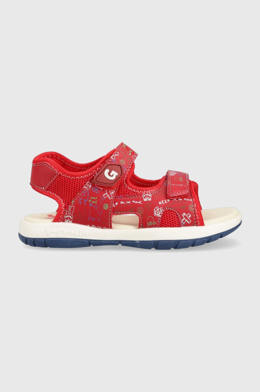 Levně Dětské sandály Garvalin červená barva