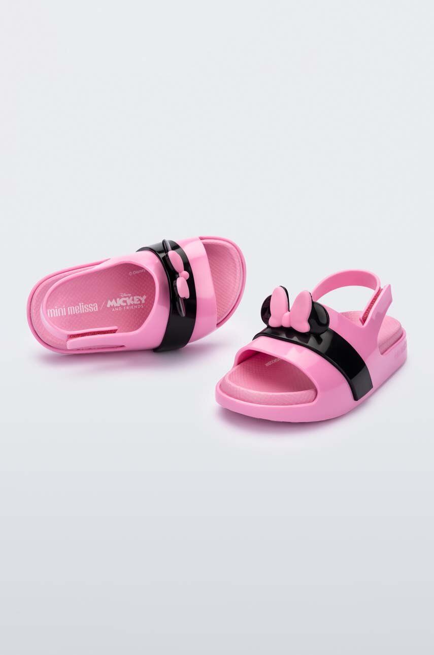 Dětské sandály Melissa x Disney růžová barva - růžová -  Svršek: Umělá hmota Vnitřek: Uměl