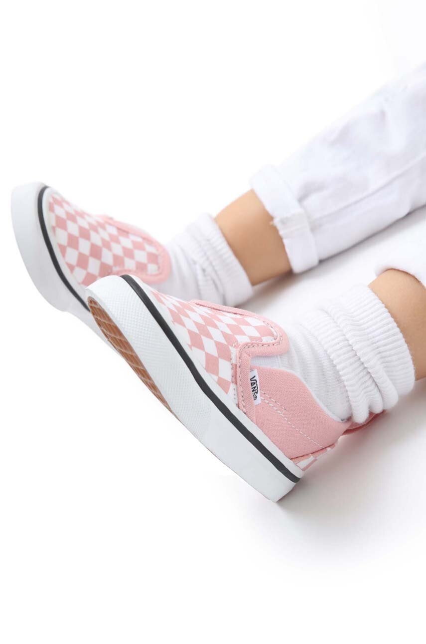 

Дитячі кеди Vans TD Slip On V MDPIN колір рожевий