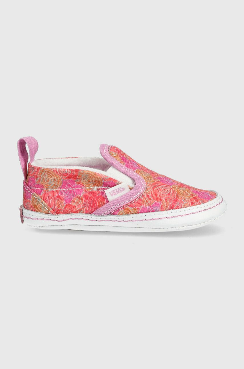Dětské boty Vans IN Slip On V Crib ROSE MPINK růžová barva - růžová -  Svršek: Textilní materiá