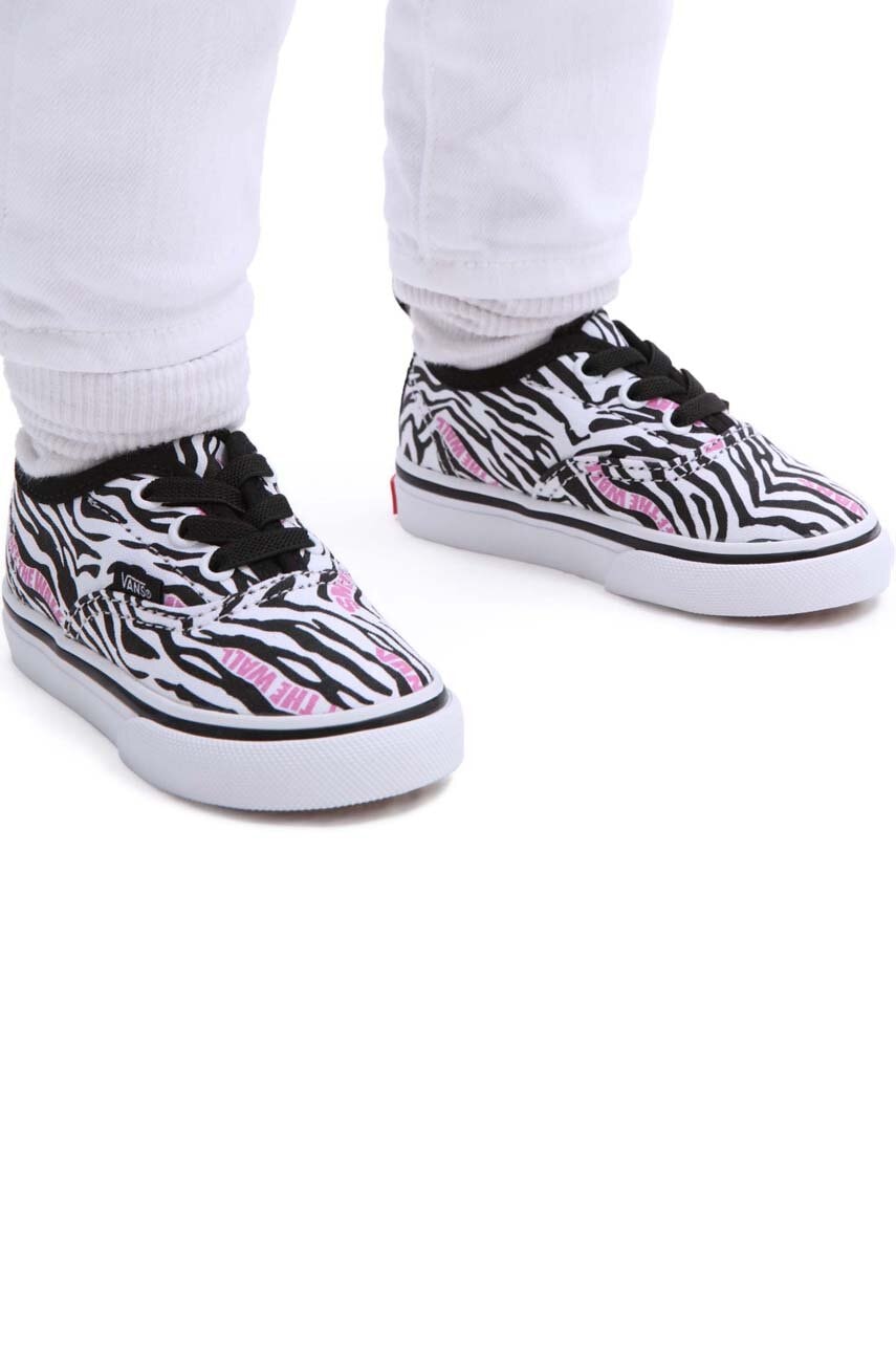 Vans tenisi copii TD Authentic Elastic ZEBR MDBLU culoarea negru