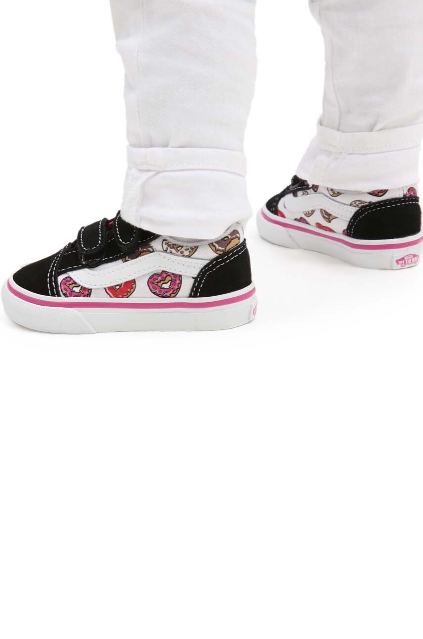 

Детские кроссовки Vans TD Old Skool V LOVE BLKPK цвет чёрный