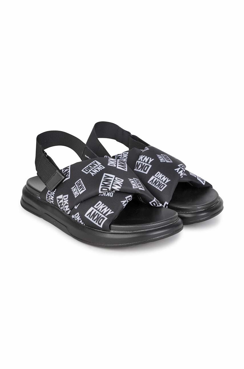 E-shop Dětské sandály Dkny černá barva