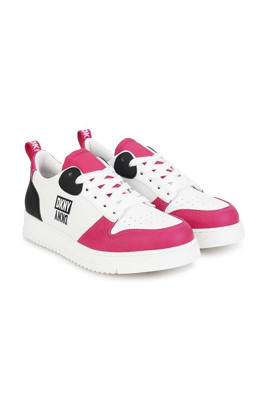 Levně Dětské sneakers boty Dkny růžová barva