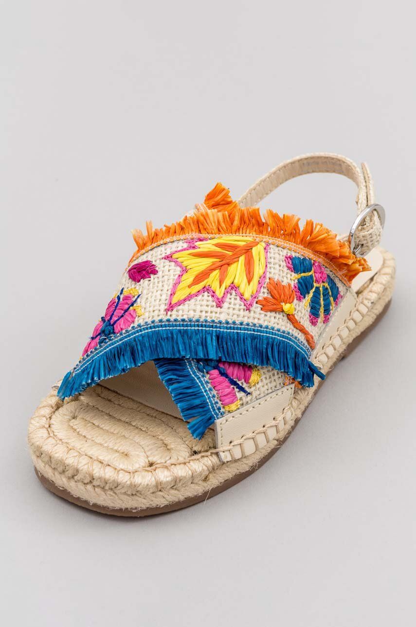 Dětské sandály zippy bílá barva - bílá -  Svršek: Textilní materiál Vnitřek: Textilní mate