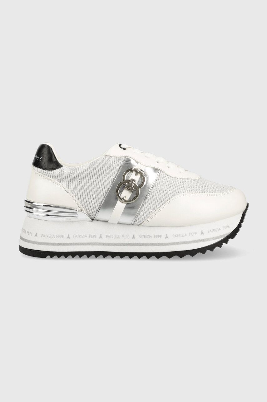 E-shop Dětské sneakers boty Patrizia Pepe stříbrná barva