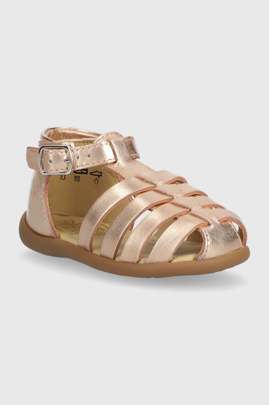 Детские кожаные сандалии Pom D'api цвет розовый