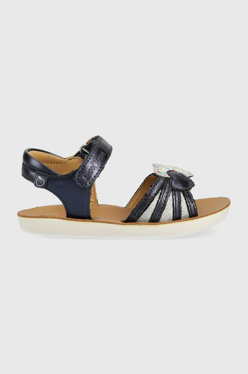 Shoo Pom sandale din piele pentru copii culoarea albastru marin