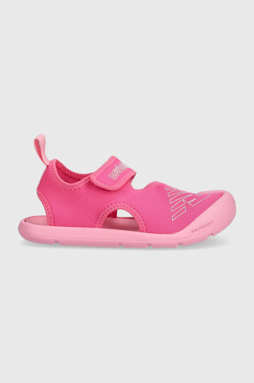 Dětské sandály New Balance růžová barva - růžová -  Svršek: Textilní materiál Vnitřek: Umě