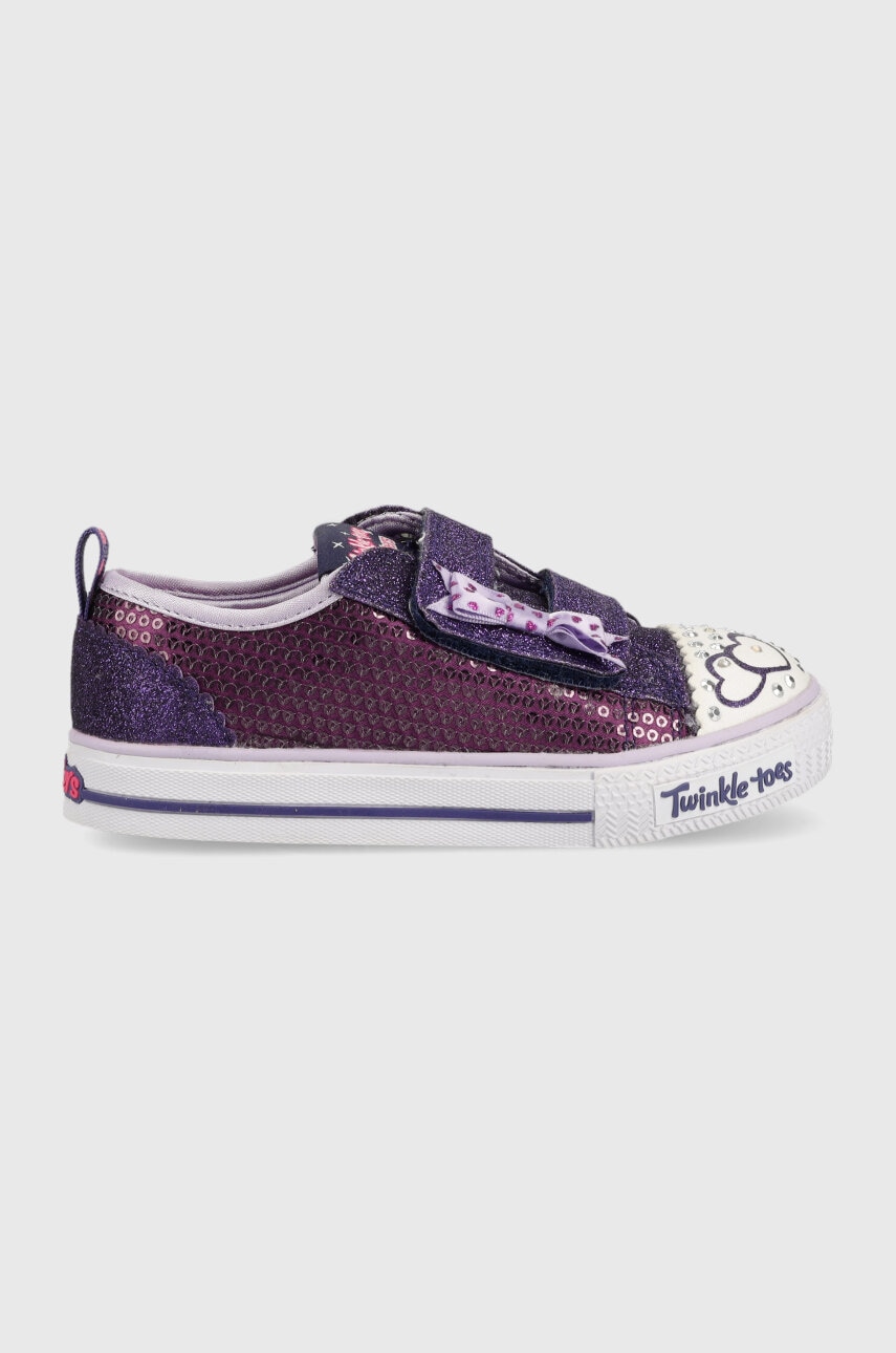 Dětské tenisky Skechers Shuffles Itsy Bitsy fialová barva