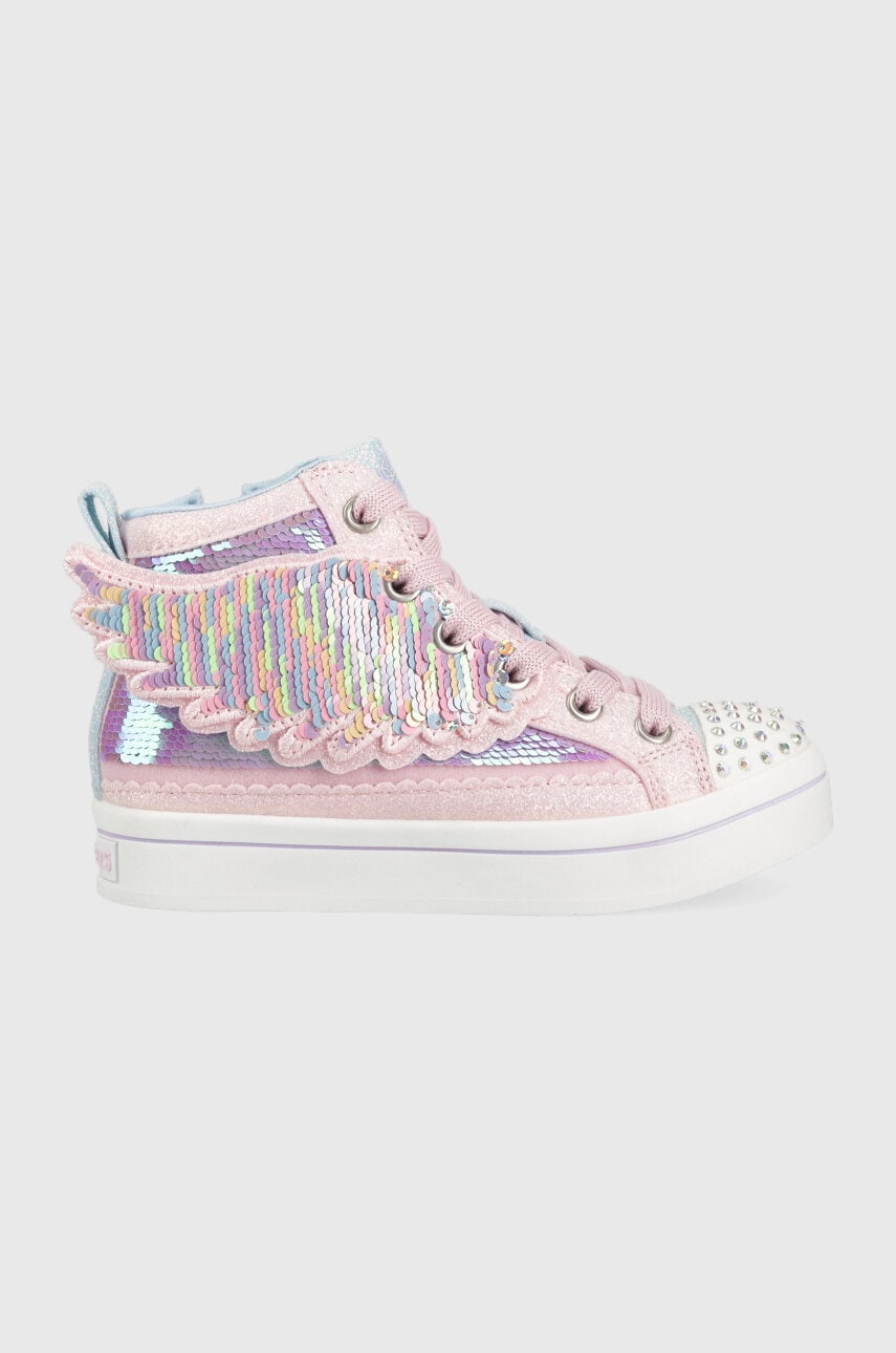 Skechers tenisi copii wing brights culoarea roz
