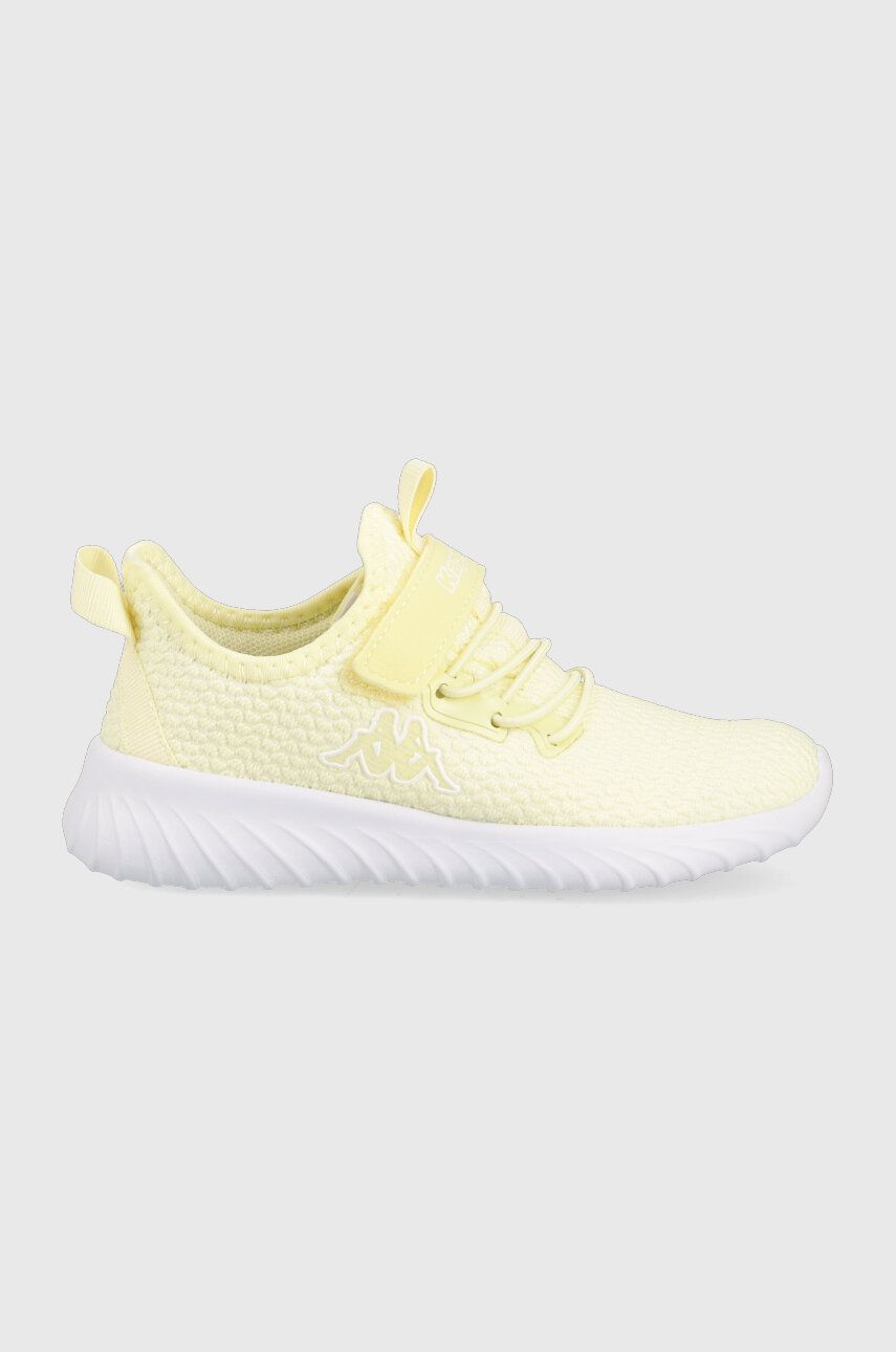Dětské sneakers boty Kappa žlutá barva - žlutá -  Svršek: Umělá hmota