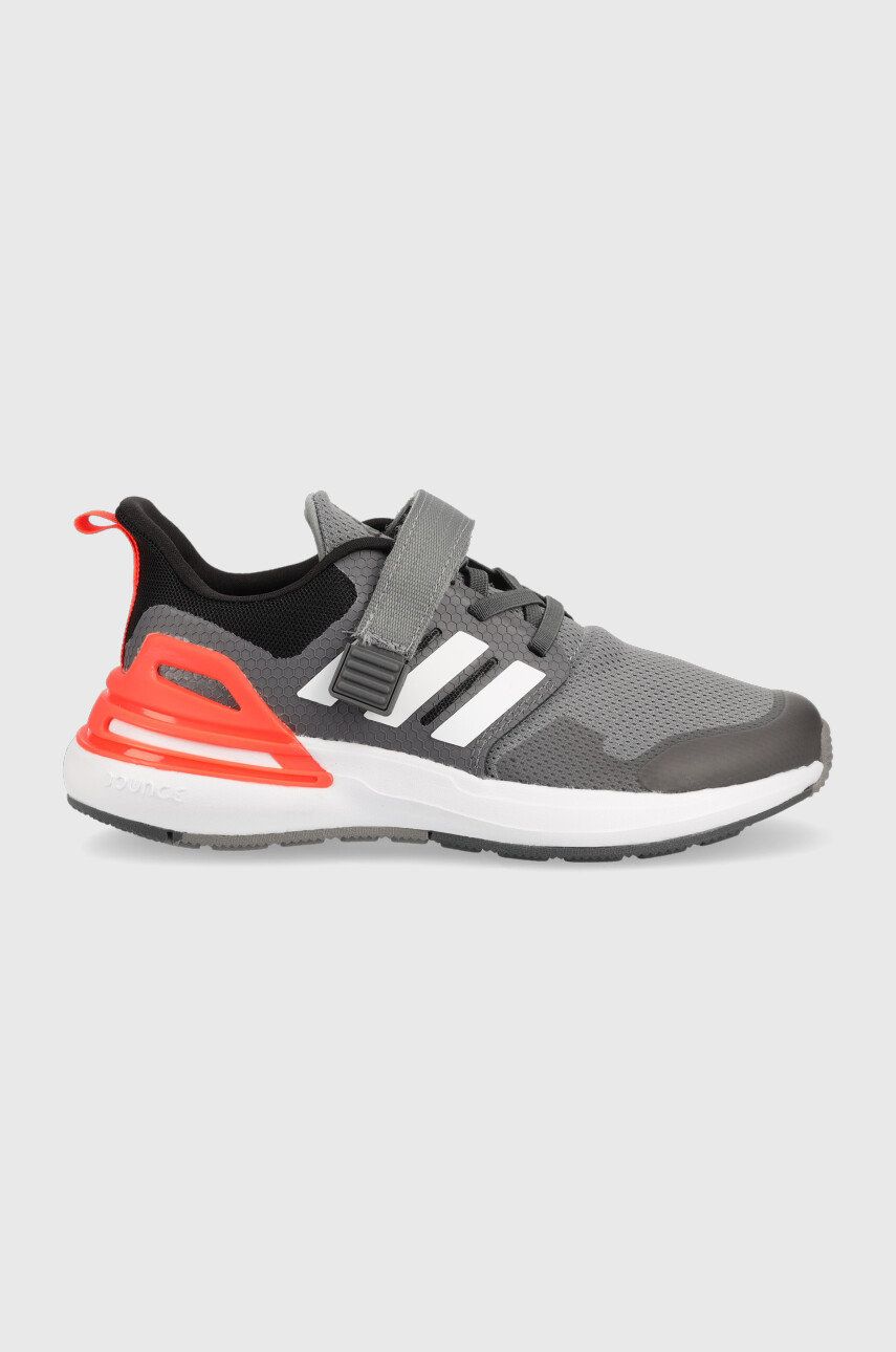 Dětské sneakers boty adidas RapidaSport EL K šedá barva - šedá -  Svršek: Umělá hmota