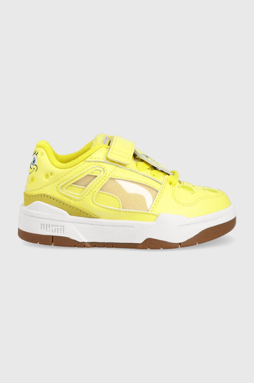 Dětské sneakers boty Puma Slipstream Spongebob 2 AC+ PS žlutá barva - žlutá -  Svršek: Umělá hm