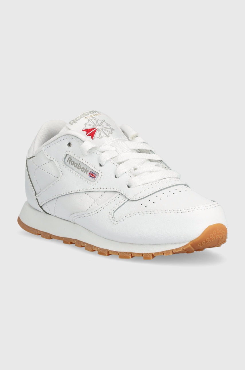 Детские кожаные кроссовки Reebok Classic CLASSIC LEATHER цвет белый