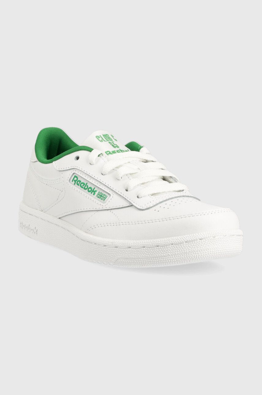 Otroške Usnjene Superge Reebok Classic CLUB C Bela Barva