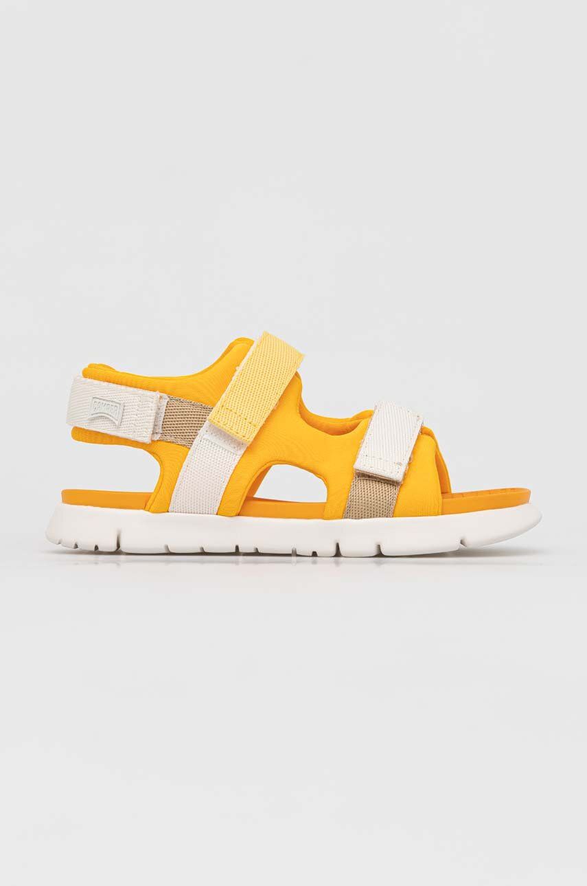 Dětské sandály Camper žlutá barva - žlutá -  Svršek: Textilní materiál Vnitřek: Umělá hmot