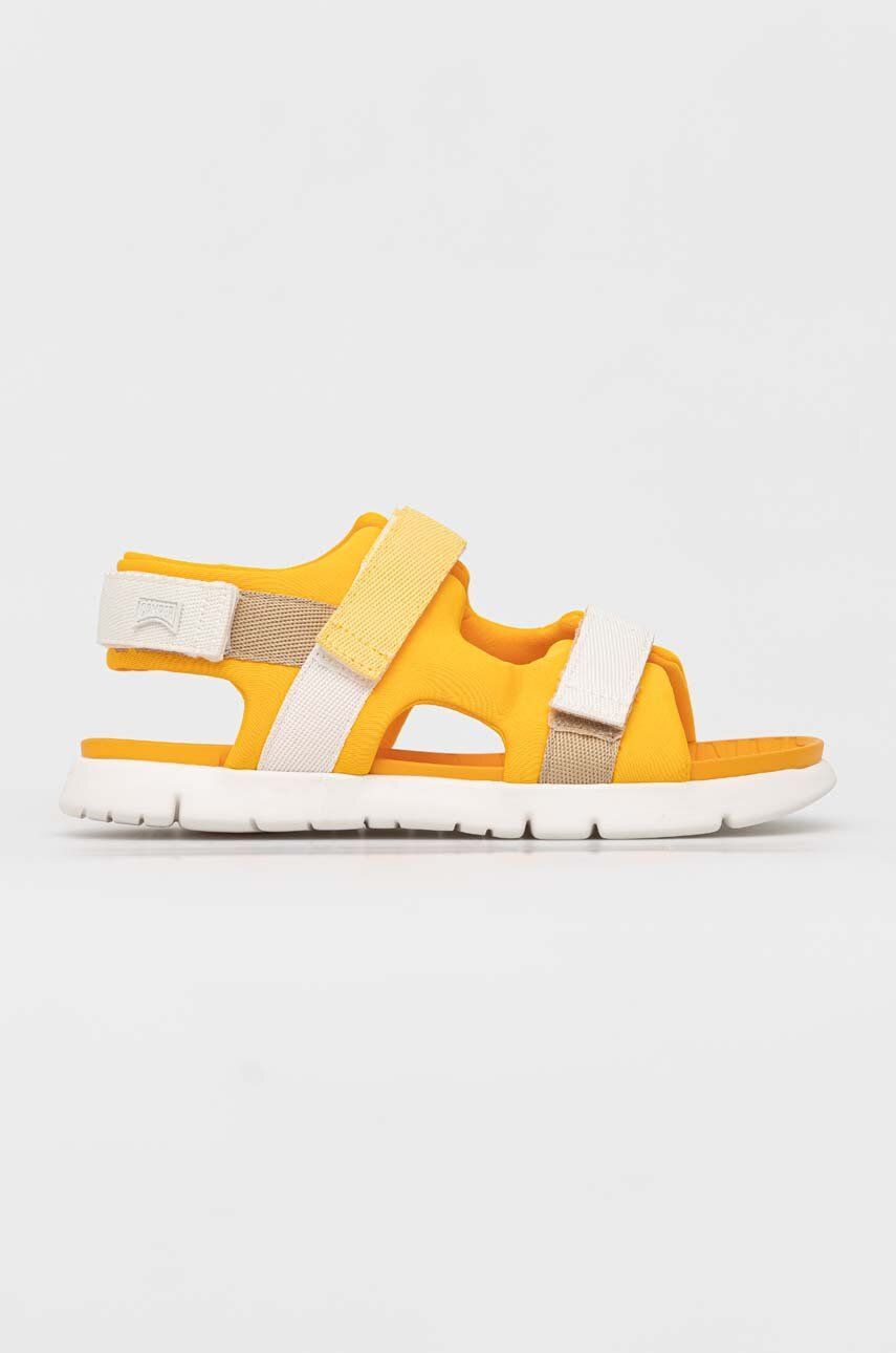 Levně Dětské sandály Camper žlutá barva
