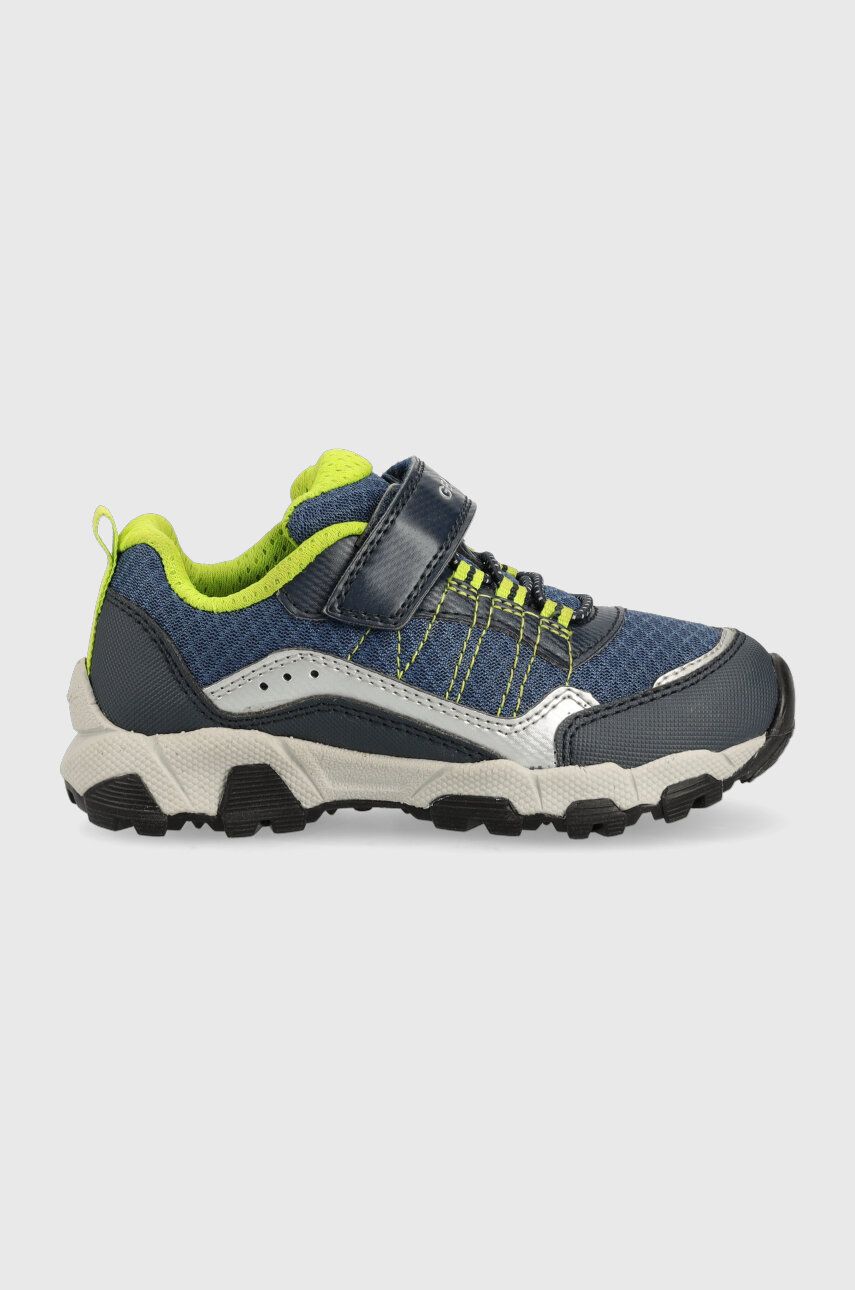 Dětské sneakers boty Geox zelená barva - modrá -  Svršek: Umělá hmota
