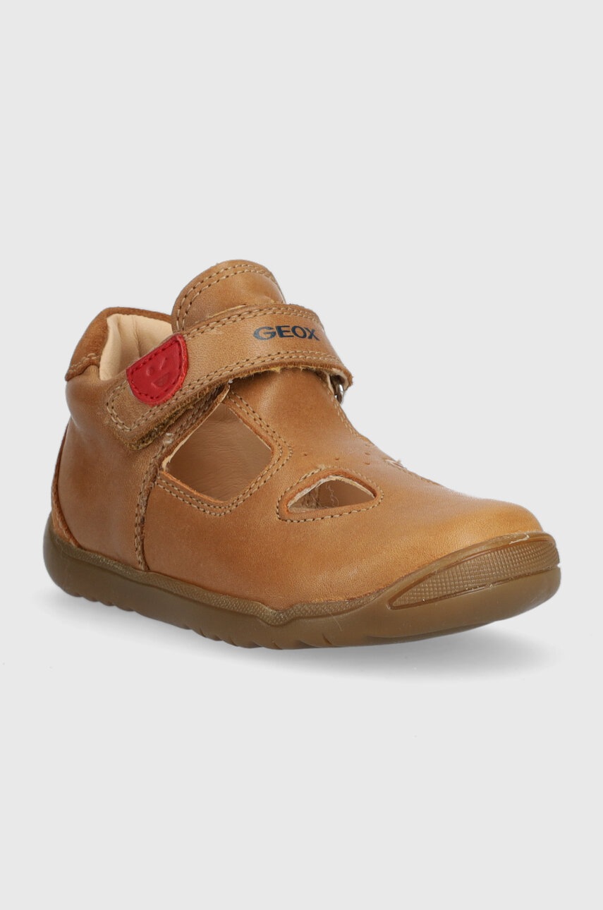 Детские кожаные сандалии Geox цвет коричневый Детские кожаные сандалии Geox цвет коричневый