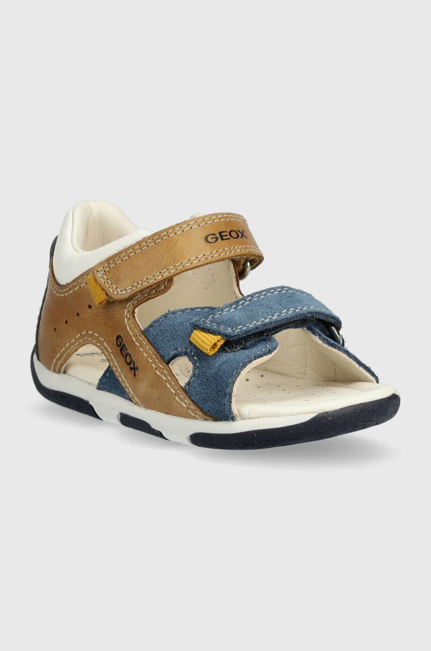 Детские кожаные сандалии Geox цвет бежевый