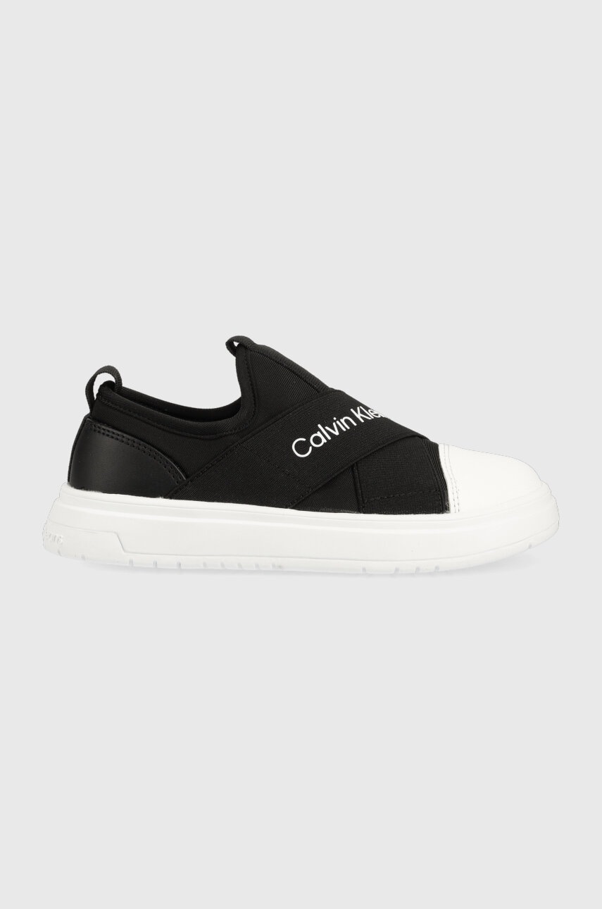 

Детски ниски кецове Calvin Klein Jeans в черно, Черен