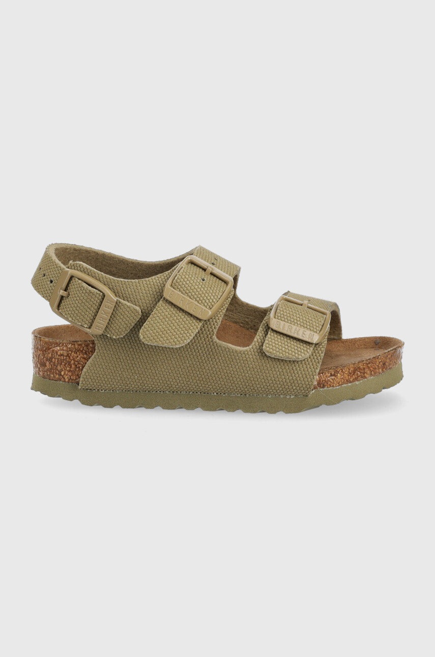 Детские сандалии Birkenstock Milano цвет зелёный Детские сандалии Birkenstock Milano цвет зелёный