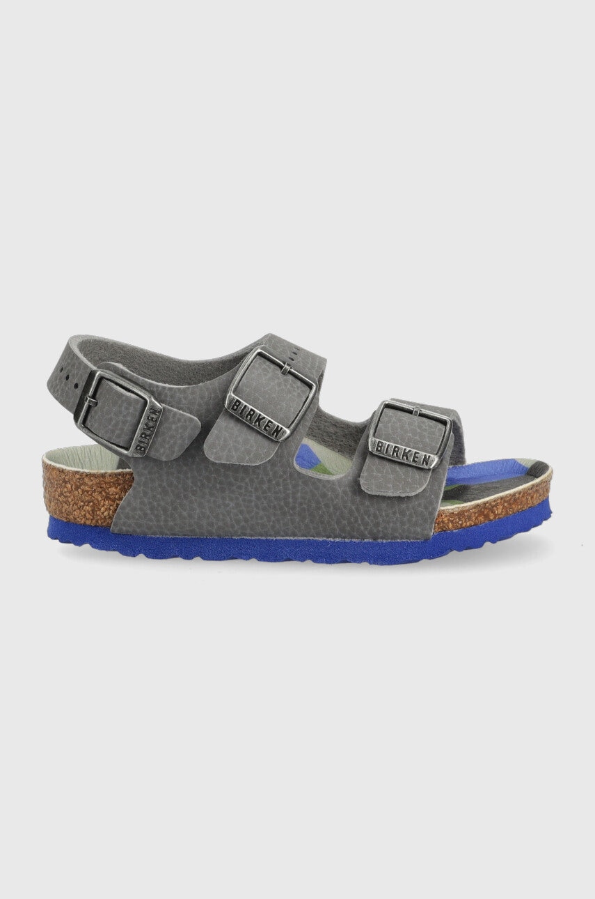 Levně Dětské sandály Birkenstock Milano šedá barva