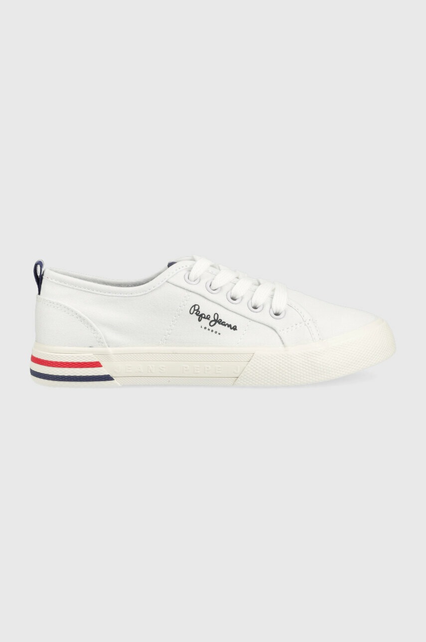 Dětské sneakers boty Pepe Jeans BReady Basic bílá barva - bílá -  Svršek: Textilní materiál