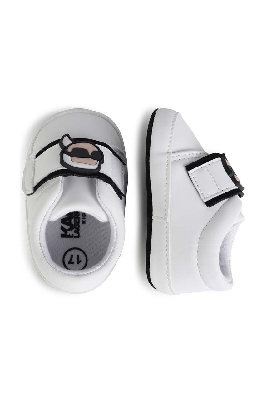Karl Lagerfeld pantofi pentru bebelusi culoarea alb