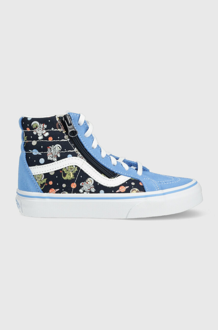 Vans tenisi copii sk8 hi reissue side zip glow blkbu