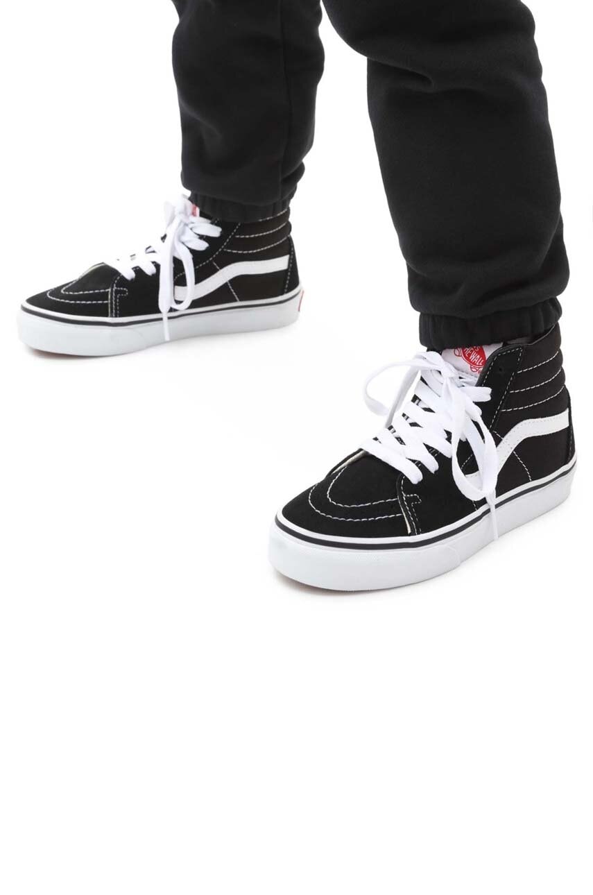 Levně Dětské tenisky Vans UY SK8 Hi BLACK/TRUE WHIT černá barva