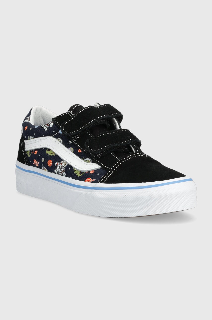 

Детские кеды Vans UY Old Skool V GLOW BLKBU цвет чёрный