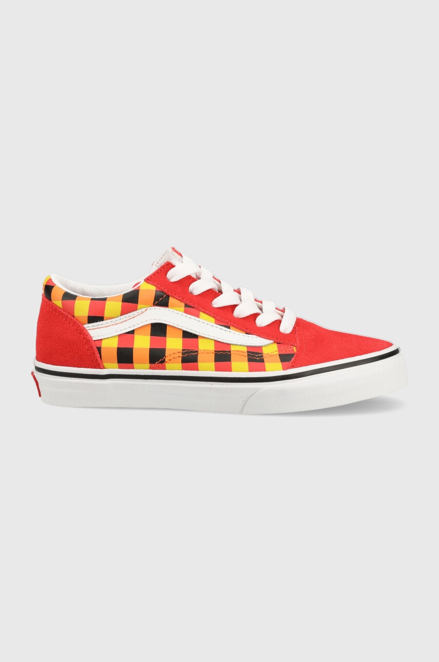 Vans tenisi copii jn old skool glow multi culoarea rosu