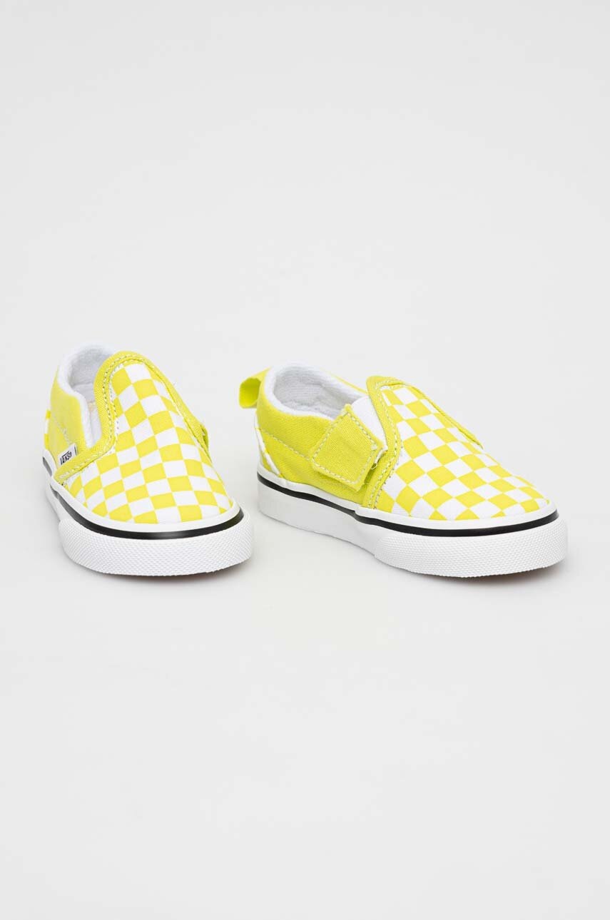 Детские кеды Vans TD Slip On V CTHR CHBD MBLUE цвет зелёный