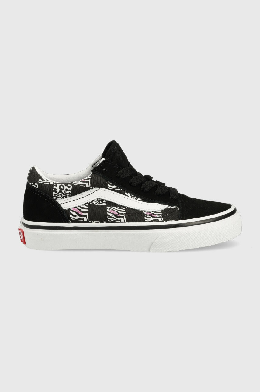 Vans tenisi copii uy old skool zebr black culoarea negru